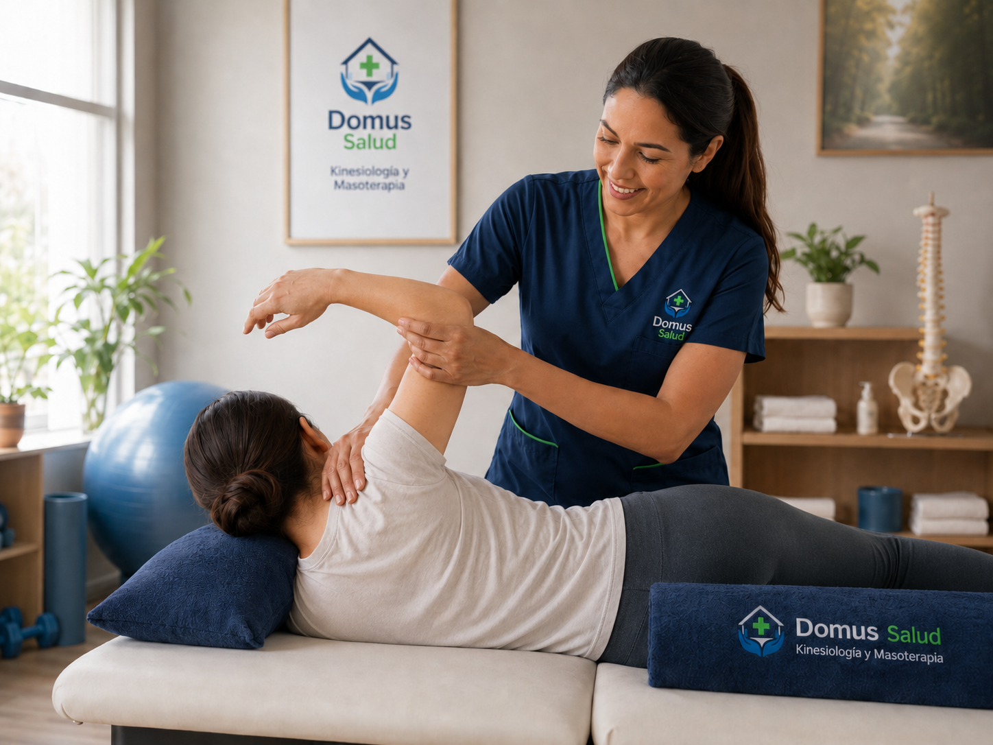 Sesión de kinesiología y masoterapia a domicilio de Domus Salud